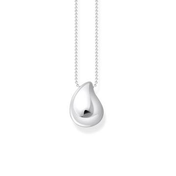 Collier bio en forme de goutte d'eau en argent