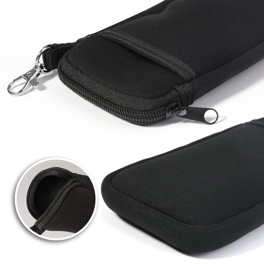 Only-bags.store Weiches Neopren Reissverschluss Brillenetui mit Gürtelclip 2er Pack  