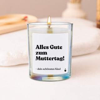 CandleHand Bougie Parfumée Woody Alles Gute zum Muttertag! - dein schönstes Kind  