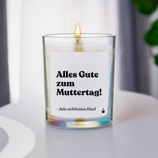 CandleHand Bougie Parfumée Woody Alles Gute zum Muttertag! - dein schönstes Kind  