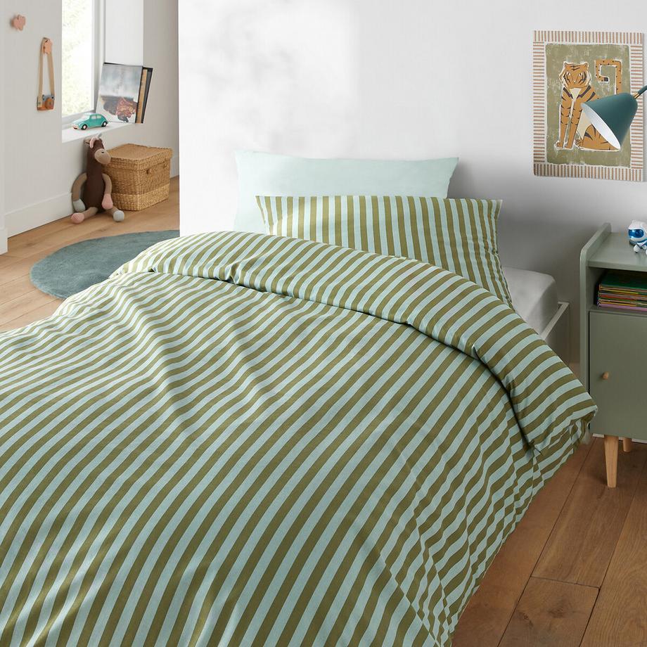 La Redoute Intérieurs Parure de lit rayée 50% coton recyclé  