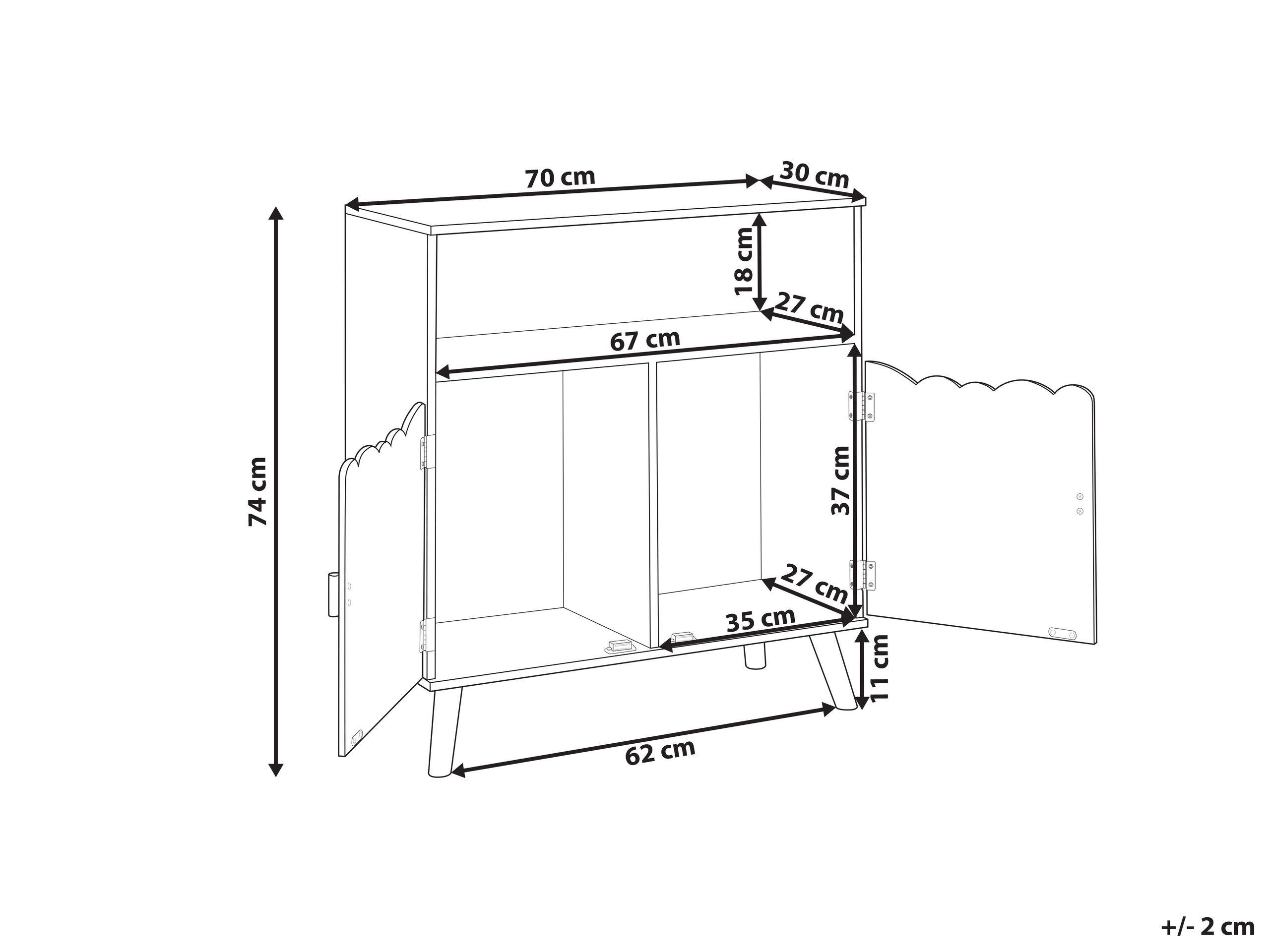 Beliani Sideboard aus MDF-Platte Skandinavisch LACKEY  