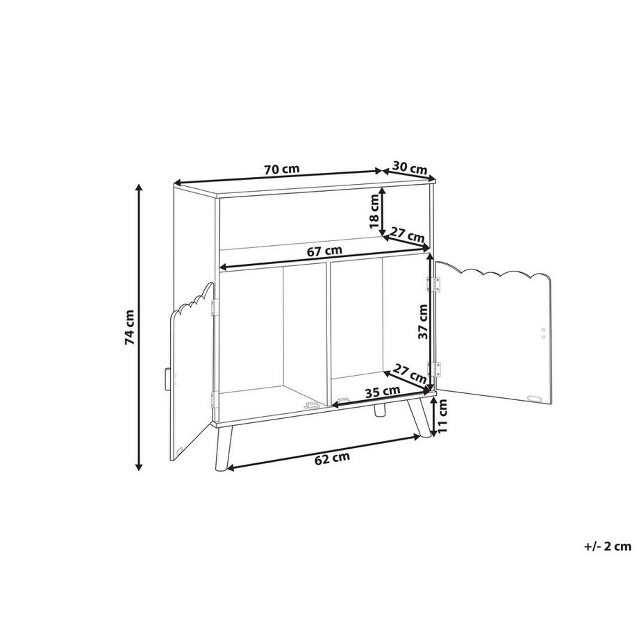 Beliani Schrank aus MDF-Platte  LACKEY  