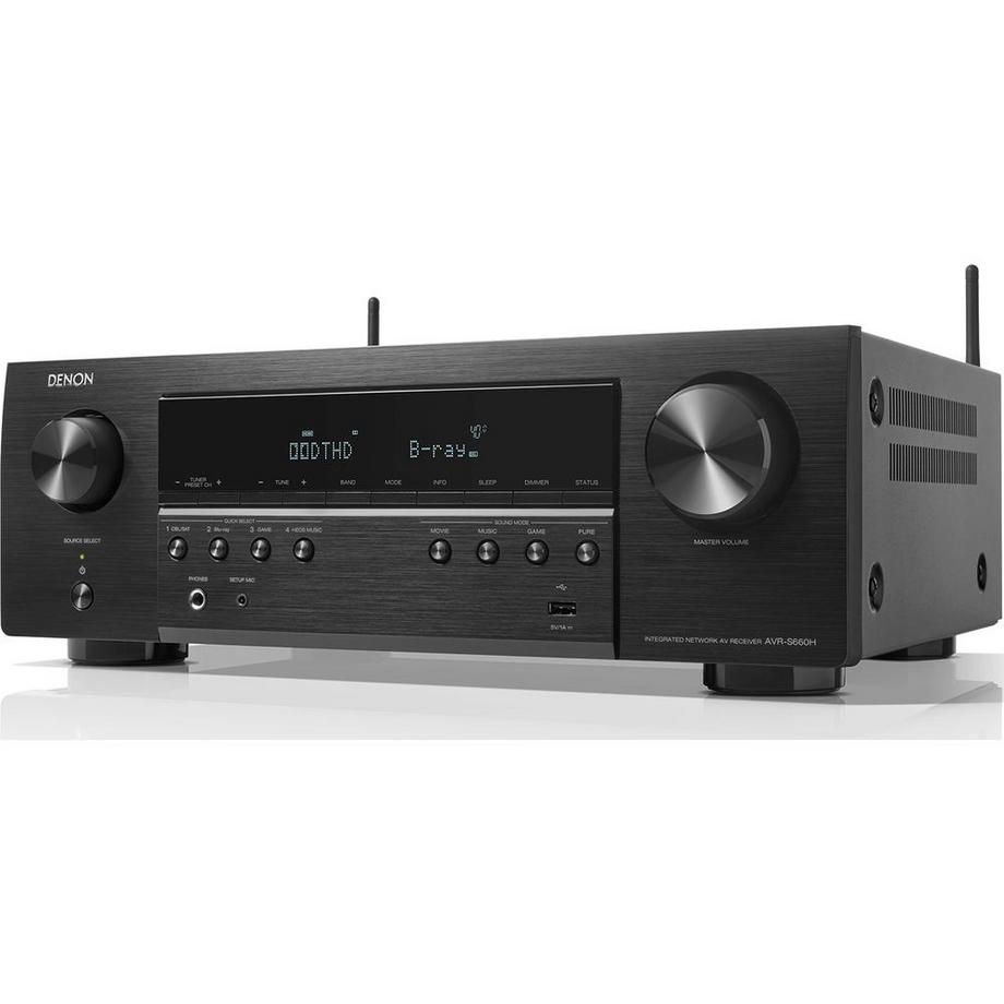 DENON  AV-Receiver AVR-S660H Schwarz 