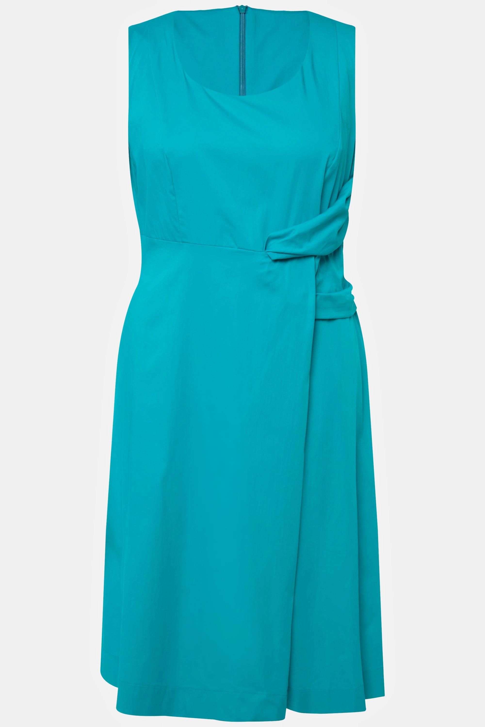 Ulla Popken Drapiertes ärmelloses V-Ausschnitt Kleid  