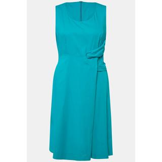 Ulla Popken Drapiertes ärmelloses V-Ausschnitt Kleid  