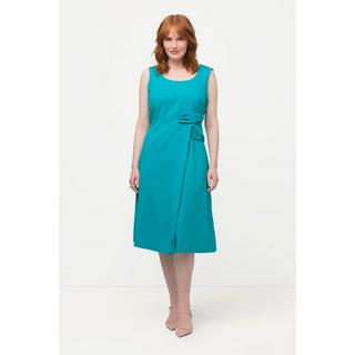 Ulla Popken Drapiertes ärmelloses V-Ausschnitt Kleid  