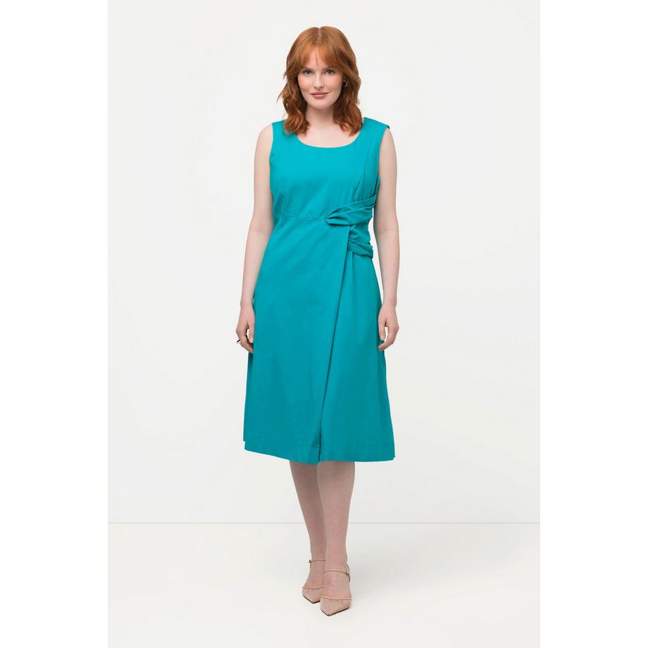 Ulla Popken Drapiertes ärmelloses V-Ausschnitt Kleid  