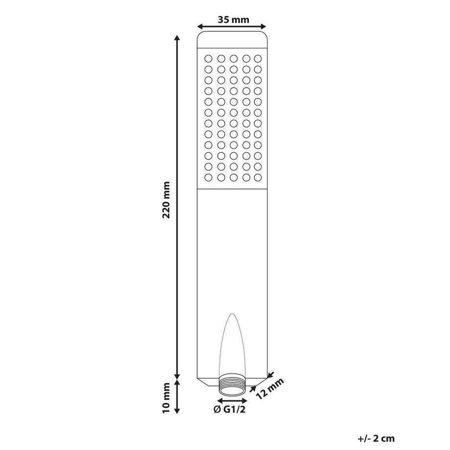 Beliani Soffione doccia en Ottone Classico CHILAPA  