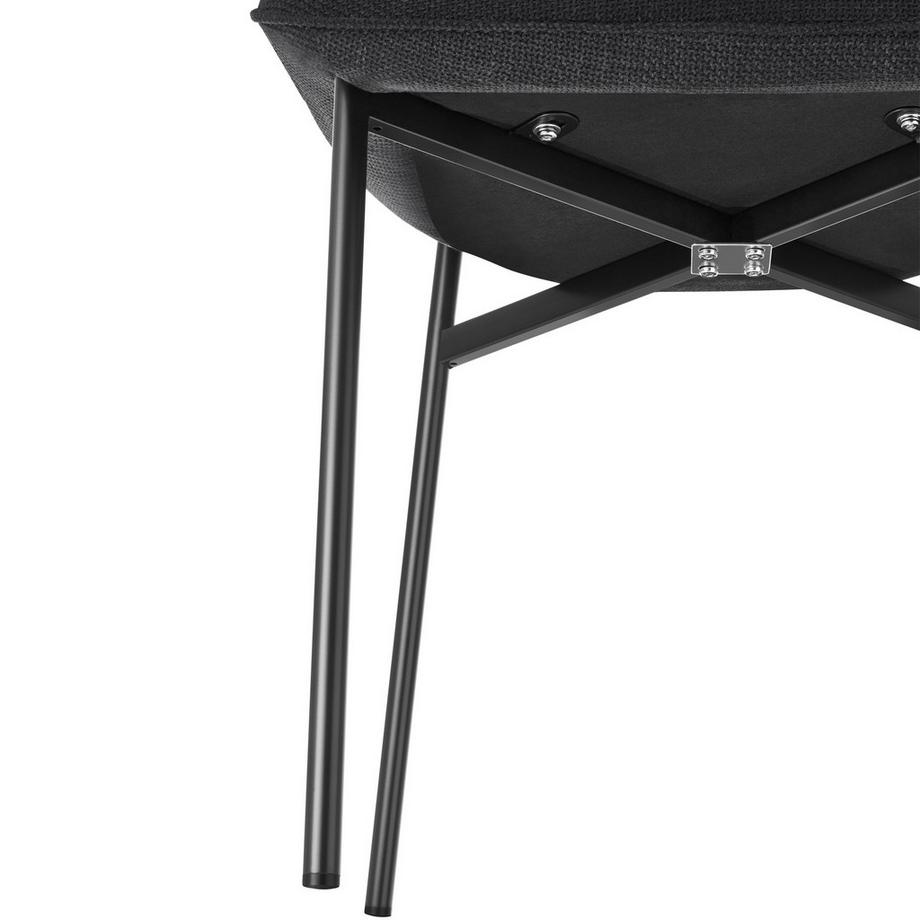 Tectake Polsterstuhl  Tessa ergonomische Form mit hoher Rückenlehne schlanke Stahlbeine  