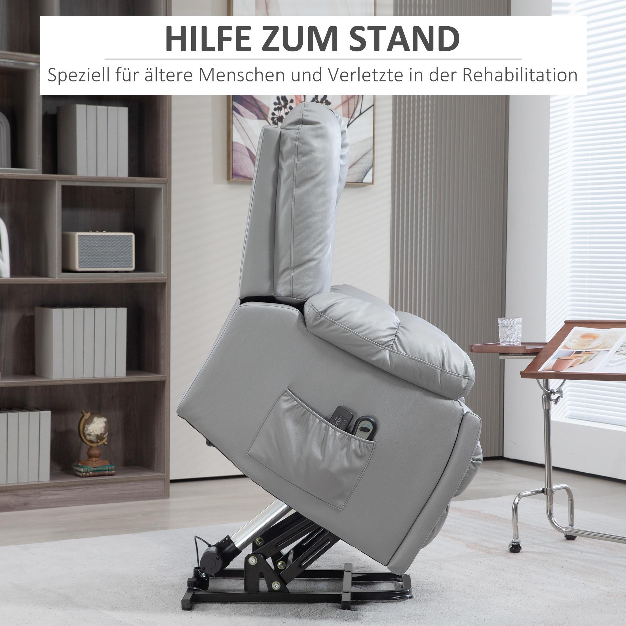 HOMCOM  Fauteuil avec aide à se lever 