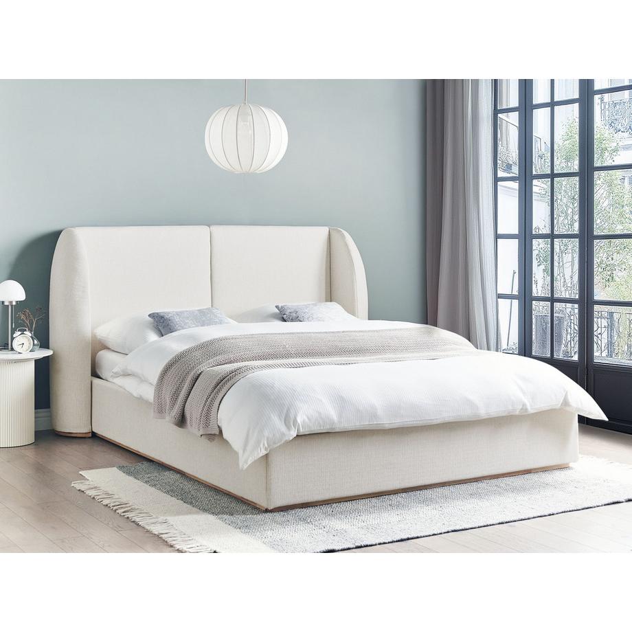 Beliani Letto contenitore en Tessuto Minimalista MONESTIER  
