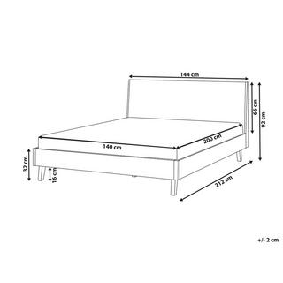 Beliani Bett mit Lattenrost aus MDF-Platte Minimalistisch WIZERNES  