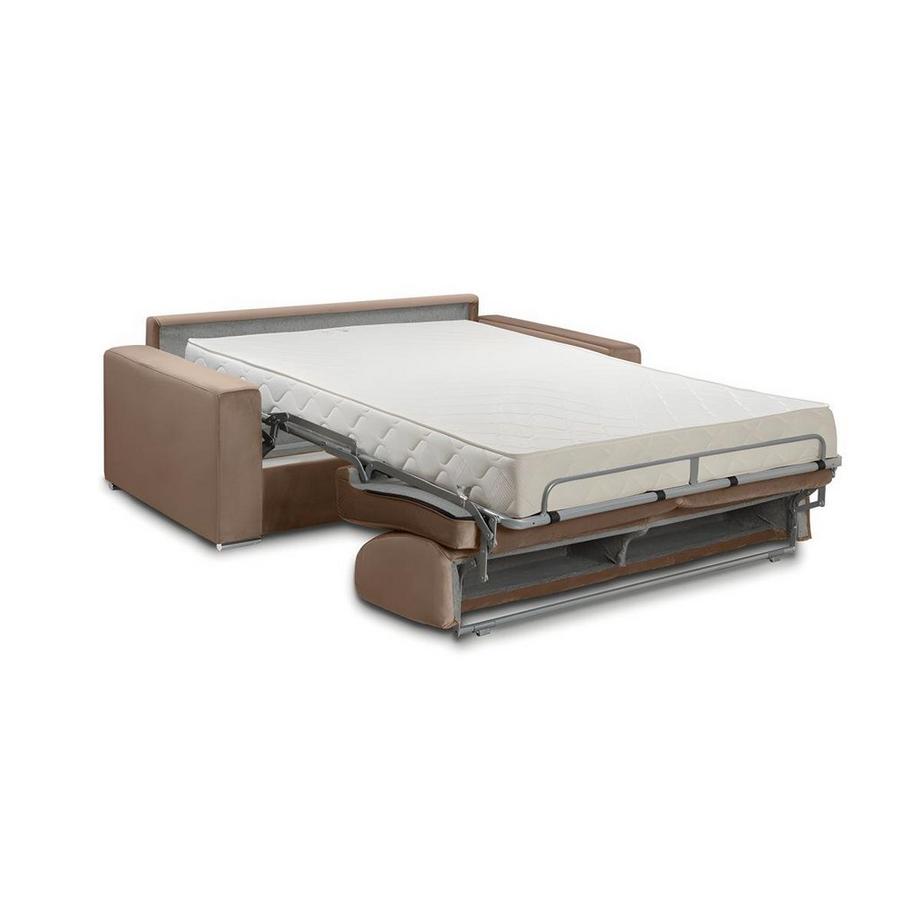 Vente-unique Canapé 4 places conible express en velours CALITO Couchage lattes largesMatelas  