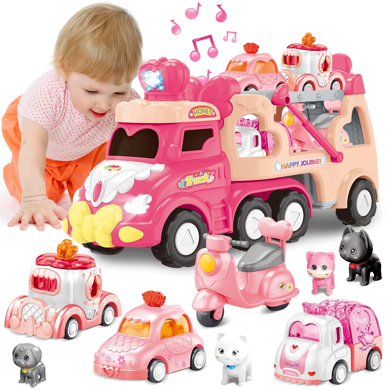 Activity-board  Jouet voiture, jouet 9 en 1, camion transporteur pour enfants avec lumière et musique 