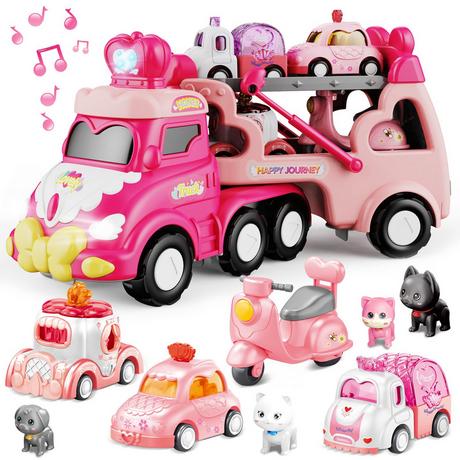 Activity-board  Jouet voiture, jouet 9 en 1, camion transporteur pour enfants avec lumière et musique 