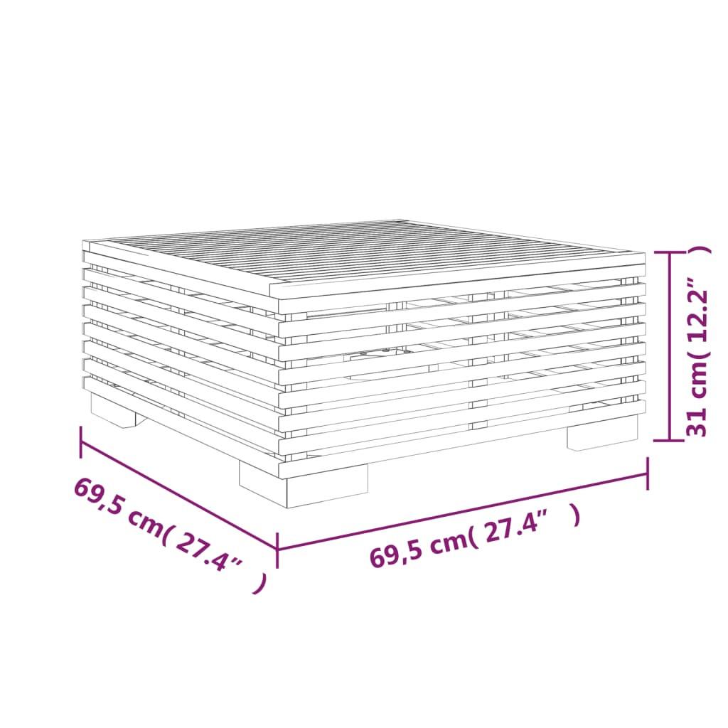 VidaXL Table basse de jardin teck  