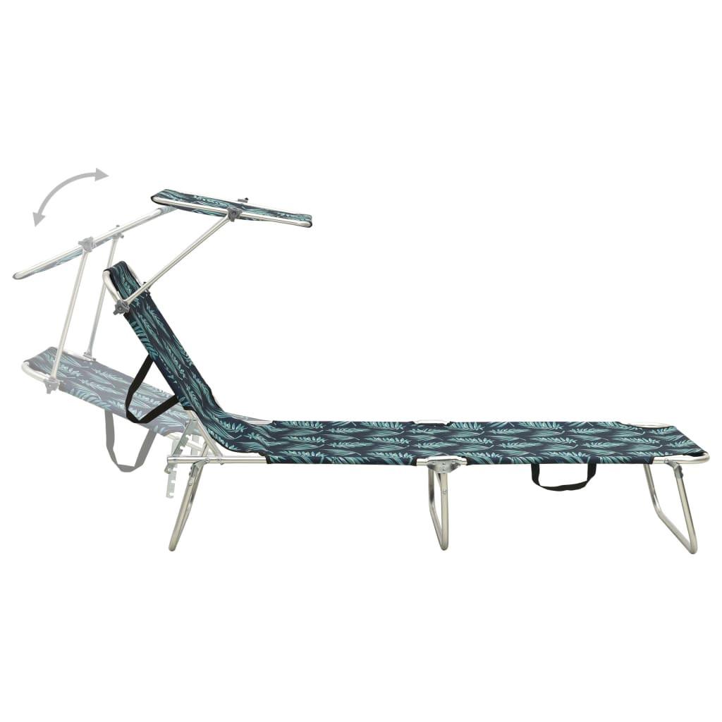 VidaXL Chaise longue tissu  