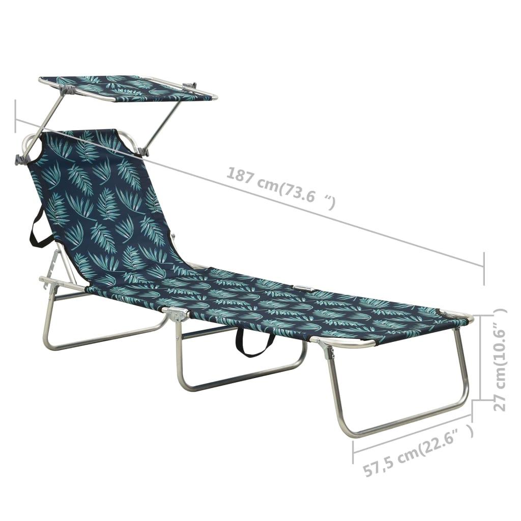 VidaXL Chaise longue tissu  