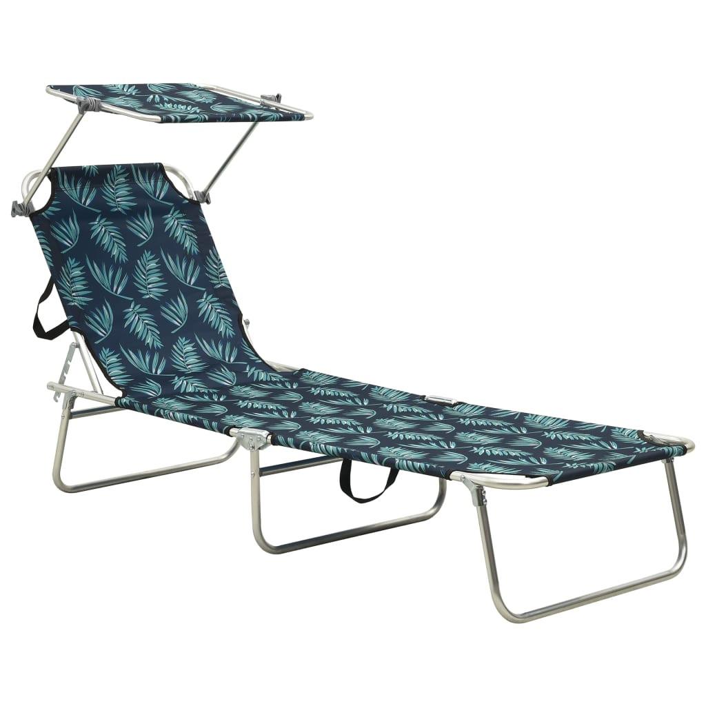 VidaXL Chaise longue tissu  