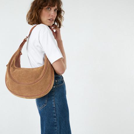 La Redoute Collections  Sac hobo en croûte de cuir 