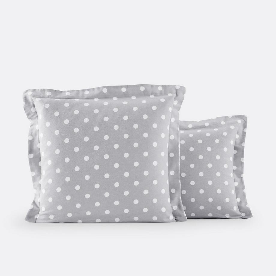Taie d'oreiller flanelle imprimé pois