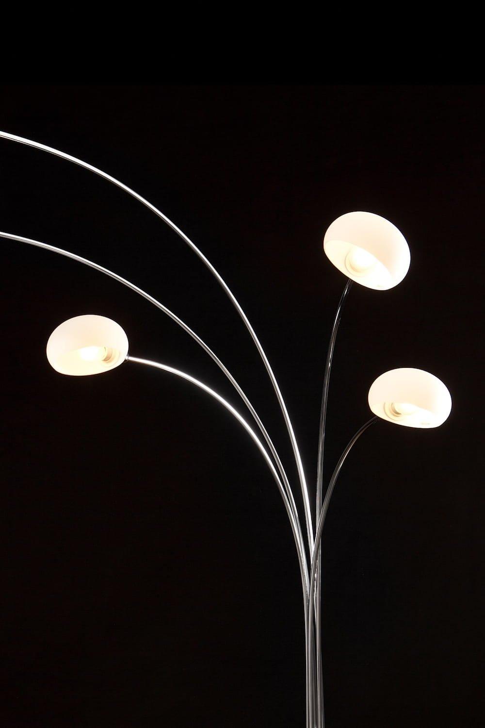 mutoni  Lampadaire Five Fingers 220cm blanc argent 