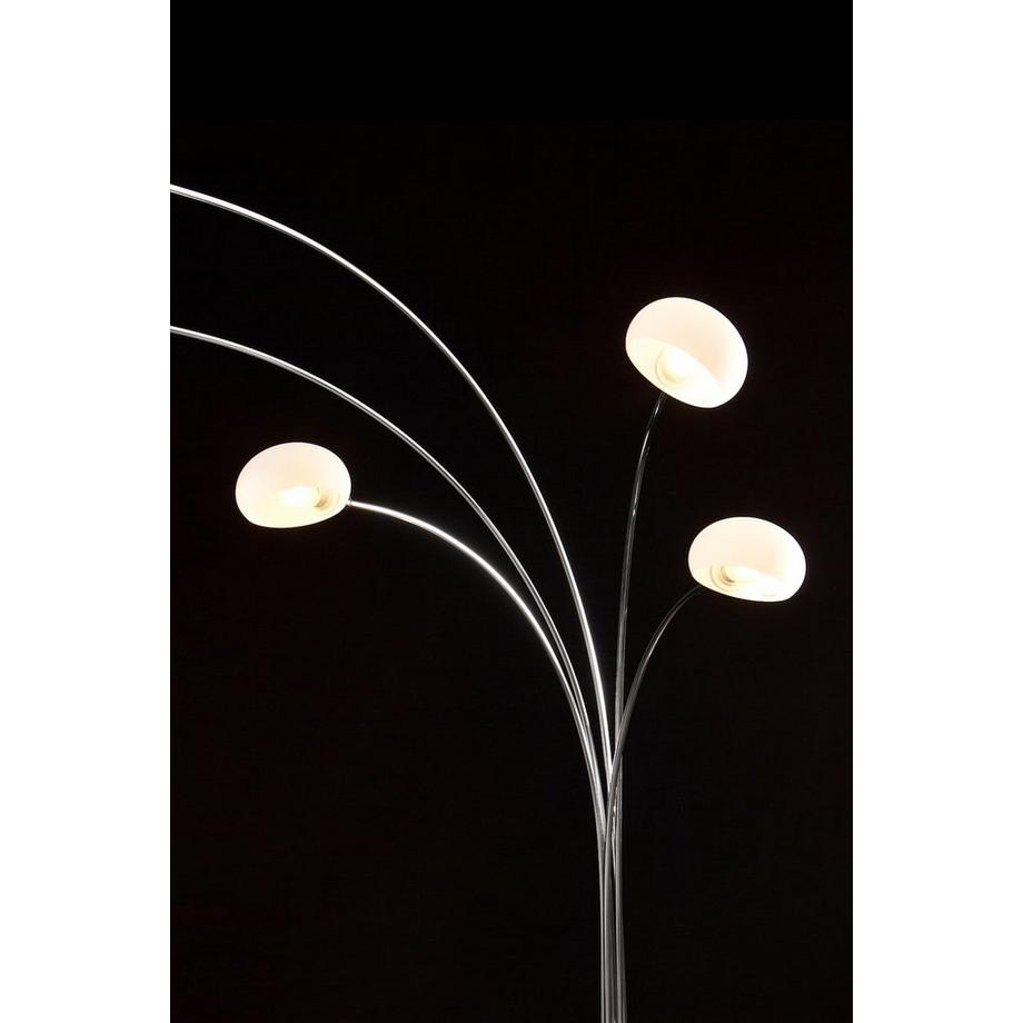 mutoni  Stehlampe Five Fingers 220cm weiss silber 