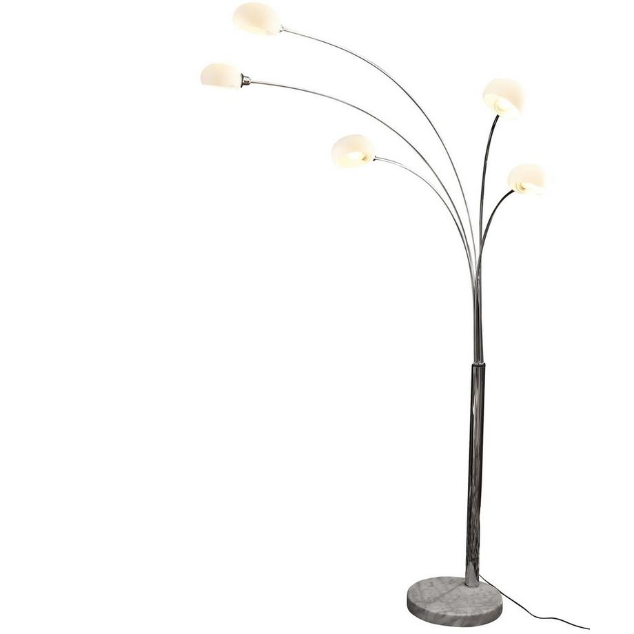 mutoni  Stehlampe Five Fingers 220cm weiss silber 