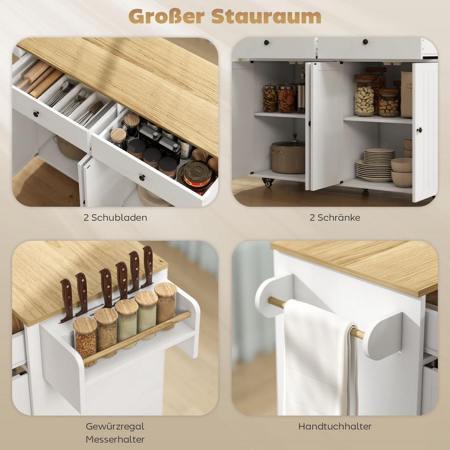 HOMCOM îlot de cuisine  