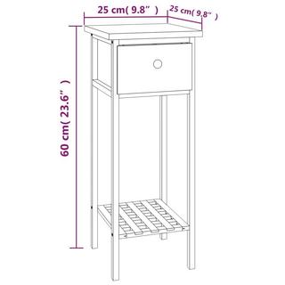 VidaXL Table d'appoint avec tiroir bois  