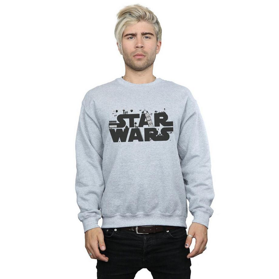 STAR WARS Star Wars Logo Felpa Girocollo  
