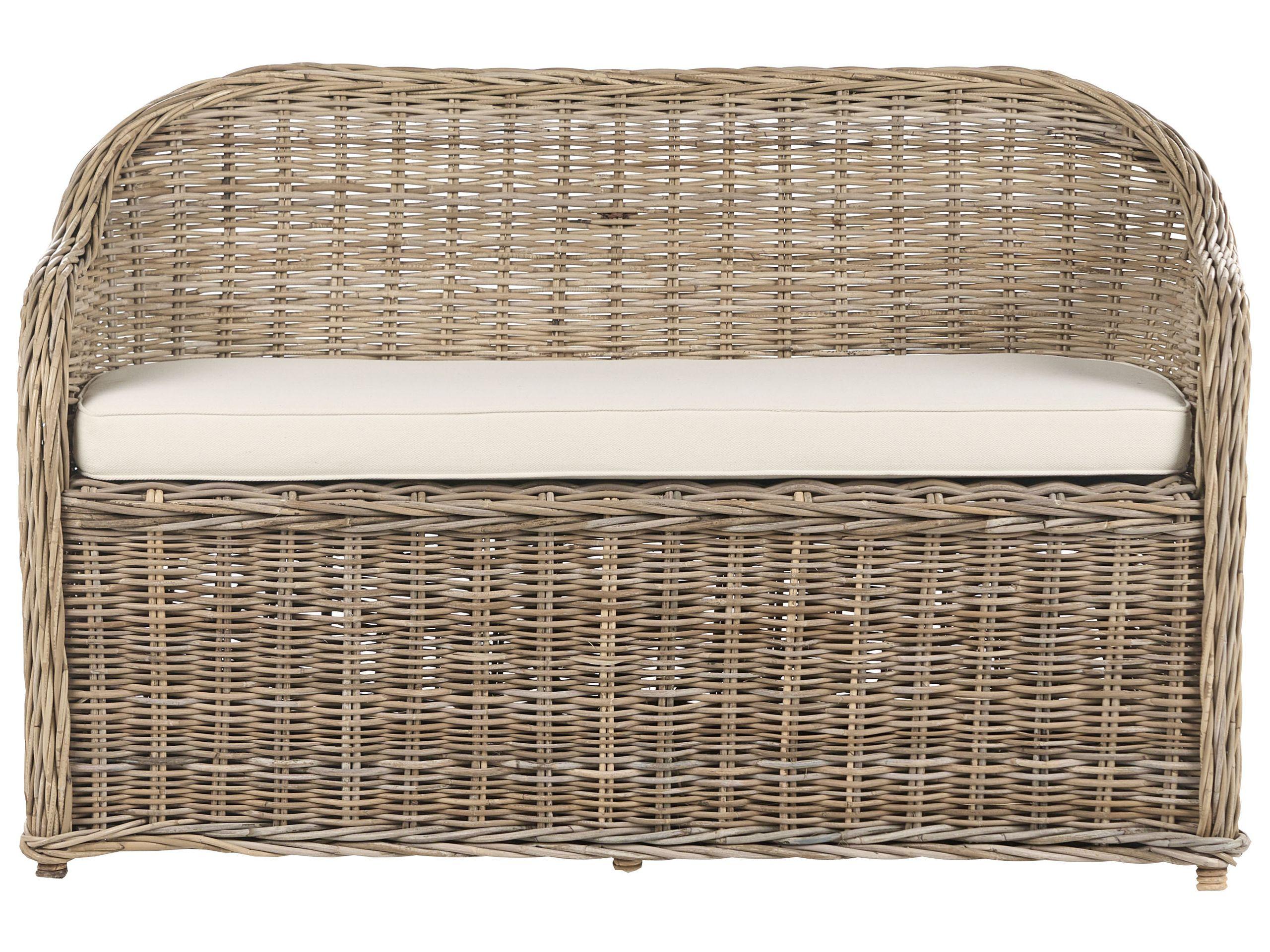 Beliani Banc avec coussin d'assise en Rotin Boho SUSUA  