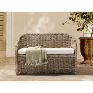 Beliani Banc avec coussin d'assise en Rotin Boho SUSUA  
