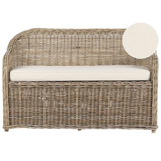 Beliani Banc avec coussin d'assise en Rotin Boho SUSUA  