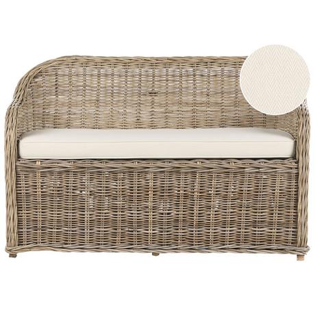 Beliani Banc avec coussin d'assise en Rotin Boho SUSUA  