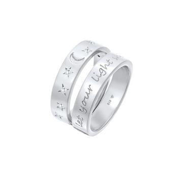 Ring Mond Stern - Let Your Light Shine 925 Silber