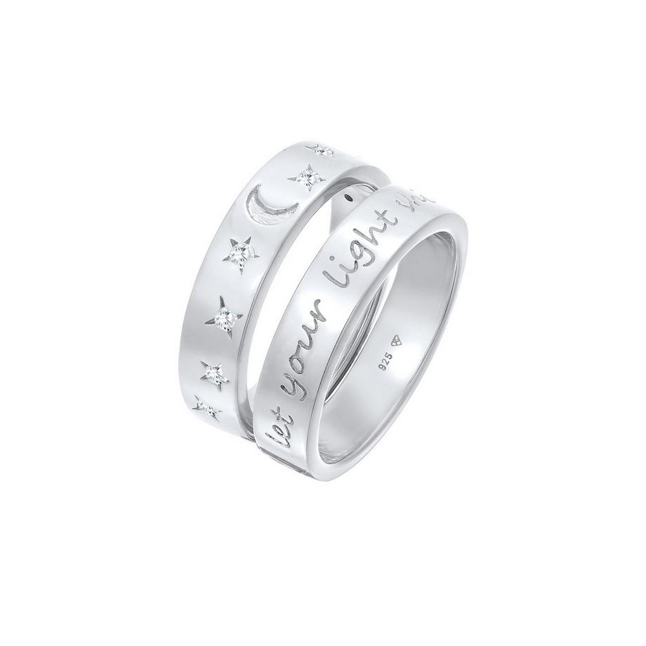 Ring Mond Stern - Let Your Light Shine 925 Silber