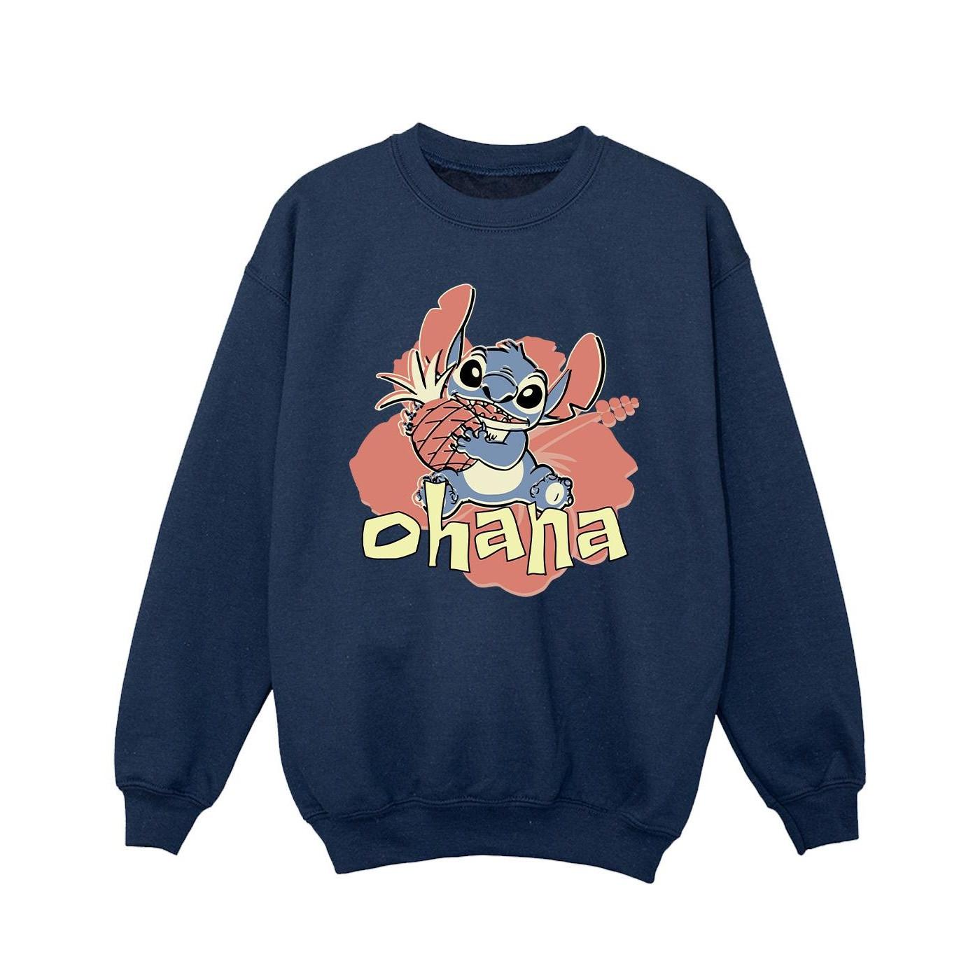 Disney  Lilo And Stitch Ohana Pineapple Sweatshirt 