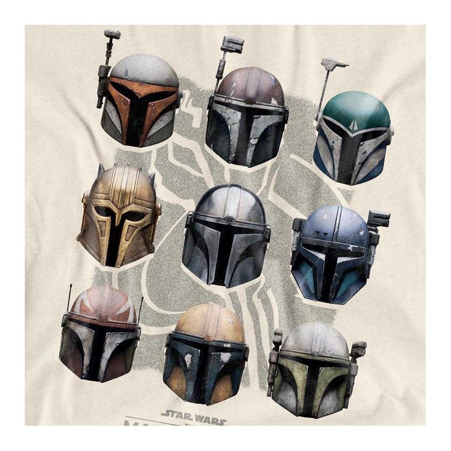 STAR WARS T-Shirt Stampa Caschi Mandalorian  