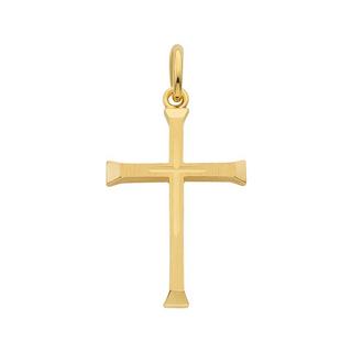 MUAU Schmuck  Anhänger Kreuz Gelbgold 750, 22x12mm 