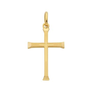 Anhänger Kreuz Gelbgold 750, 22x12mm