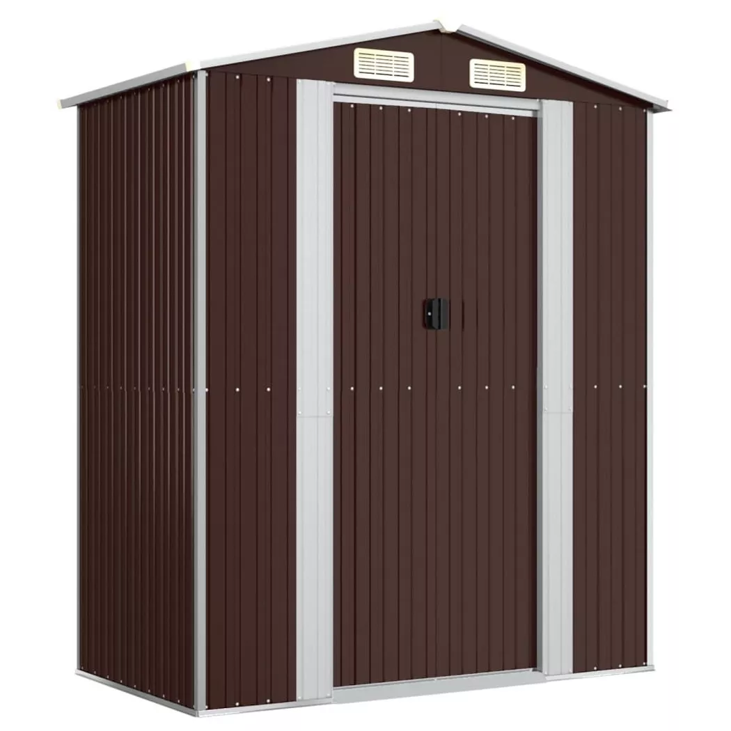 VidaXL - Geräteschuppen stahl, One Size, Braun