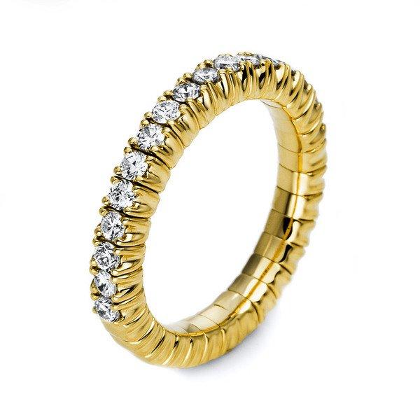 MUAU Schmuck  Mémoire-Ring 750/18K Gelbgold Diamant 0.47ct. 