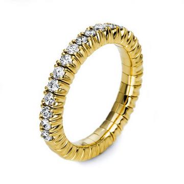 Mémoire-Ring 750/18K Gelbgold Diamant 0.47ct.