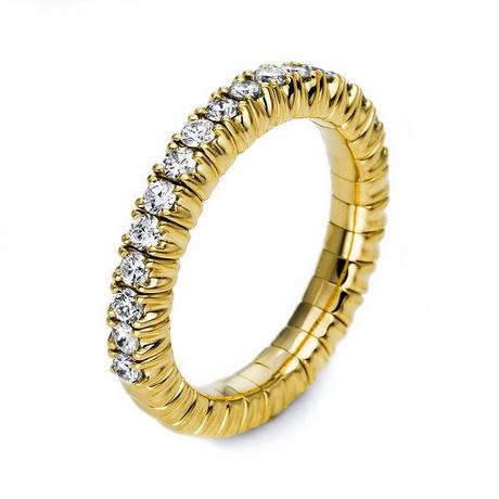 MUAU Schmuck  Mémoire-Ring 750/18K Gelbgold Diamant 0.47ct. 