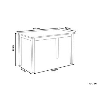 Beliani Table à manger 4 places en Bois d'hévéa Scandinave GEORGIA  