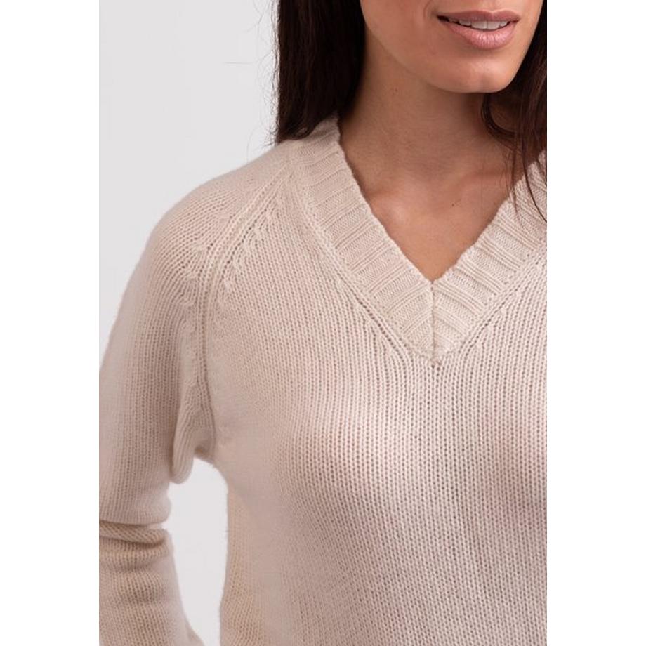 CASH-MERE.CH Pull col V en cachemire recyclé  