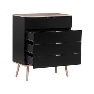 Beliani Commode à 4 tiroirs en MDF Moderne WALPI  