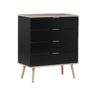 Beliani Commode à 4 tiroirs en MDF Moderne WALPI  